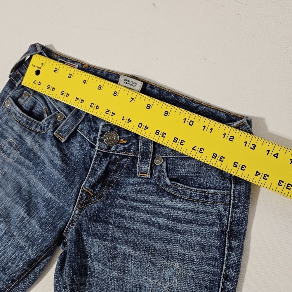 True Religion Women's Johnny Jeans Slim Straight Leg Dark Blue Sz 25 Y2k Vtg B16 - Picture 6 of 8